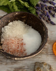 All Natural Mineral Bath Salts in Lavender, Sweet Orange and Peppermint