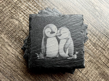 Laser Engraved Slate Coaster Set