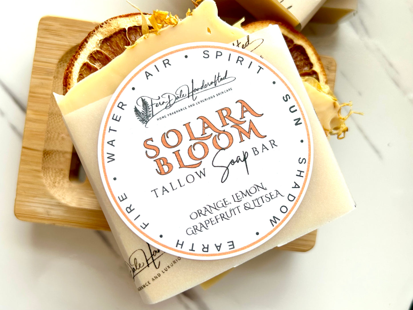 Solara Bloom - Orange, Grapefruit, Lemon & Litsea (Sun) Tallow Soap