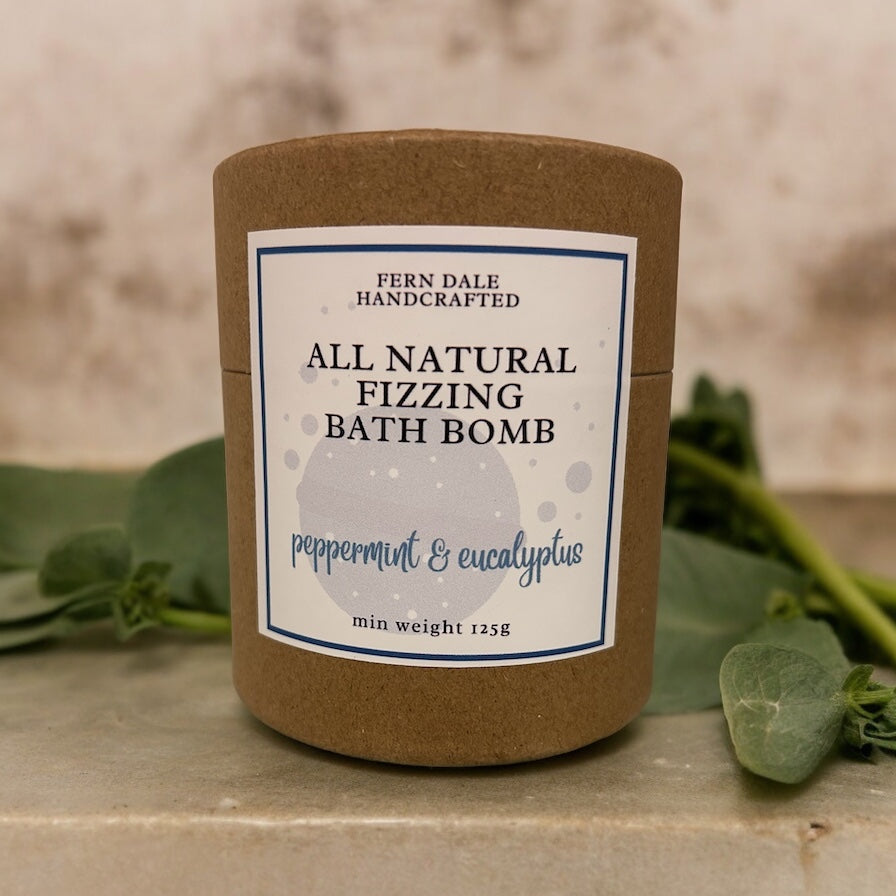 All Natural Fizzing Bath Bomb in Peppermint & Eucalyptus